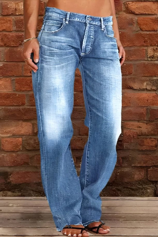 Damen Lockere Destroyed-Jeans mit weitem Bein und niedriger Taille Shop Nory