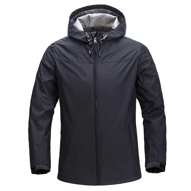Unisex Leichte packbare Regen- und Windjacke mit verstellbarer Kapuze und atmungsaktivem Futter Shop Nory