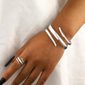 Damen modernes Armreifen-Set aus hochwertigem Metall Shop Nory