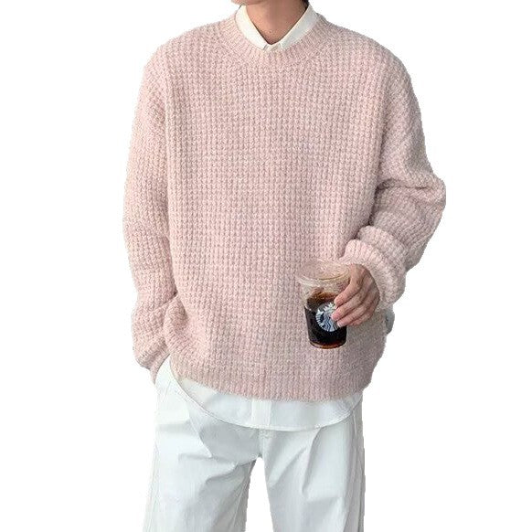 Herren Grobstrickpullover mit lässigem Schnitt und Rundhalsausschnitt Shop Nory
