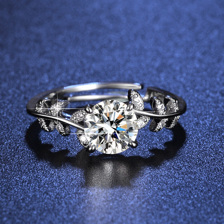 Damenring mit floralem Design und funkelndem Zirkonia Shop Nory