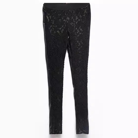 Damen Spitzen Leggings mit einzigartigem Muster Shopnory