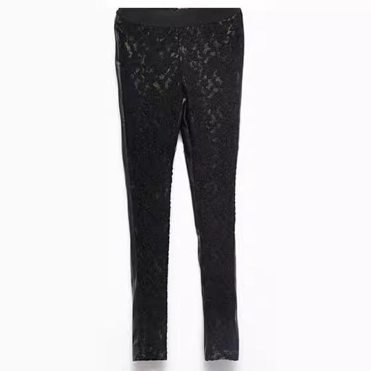 Damen Spitzen Leggings mit einzigartigem Muster Shopnory