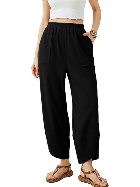 Damen Culotte-Hose mit elastischem Bund und aufgesetzten Taschen Shop Nory