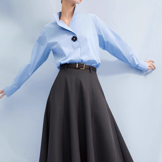 Damen Eleganter Maxirock mit Weit geschnittenem Design Shop Nory