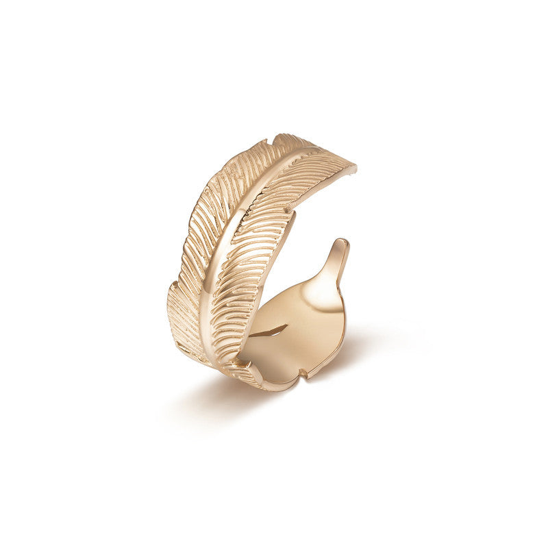 Damen Ring mit romantischem Federmotiv Shop Nory