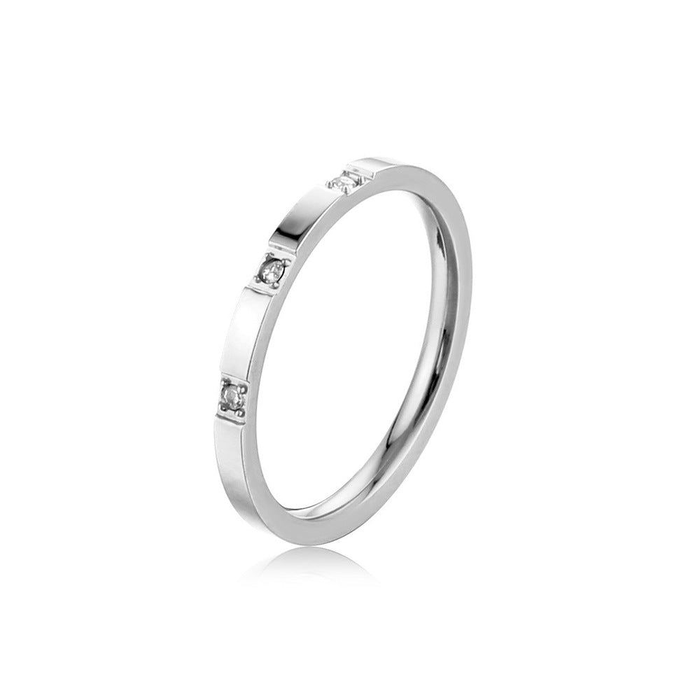 Damen Ring mit elegantem, minimalistischem Design und funkelndem Zirkonia Shop Nory