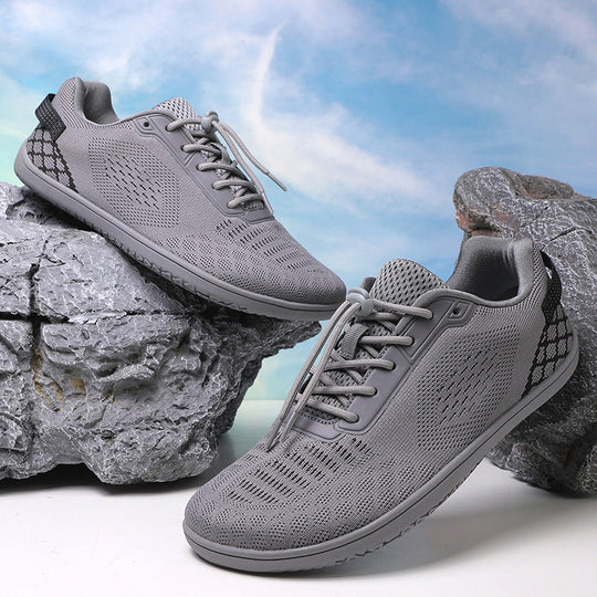 Unisex nan barfuß-inspirierter Strick-Sneaker mit elastischer Passform, Schnellzugkordel und griffiger Vollgummi-Laufsohle