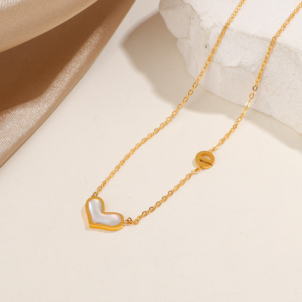 Damen Herzförmige Charm Halskette Shop Nory