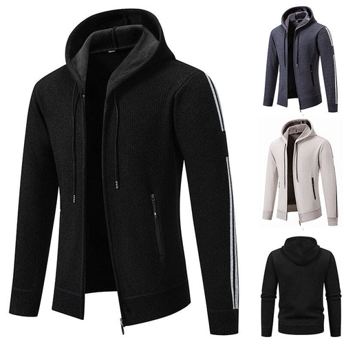 Herren Sportliche Kapuzenjacke mit innovativem Materialmix