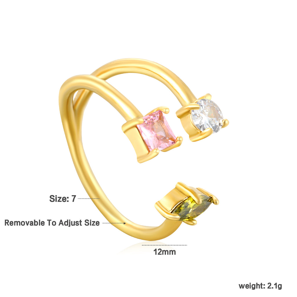 Damen Ring mit innovativem, geschwungenem Design und elegantem Glanz Shop Nory