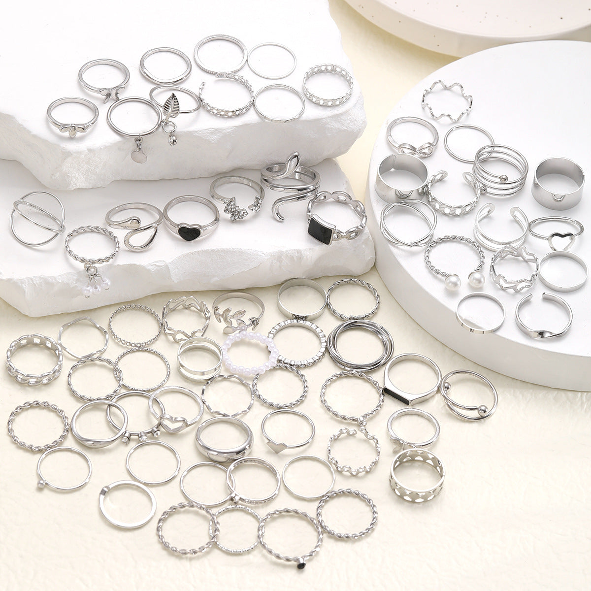Damen Ring-Set mit kreativen und filigranen Designs Shop Nory