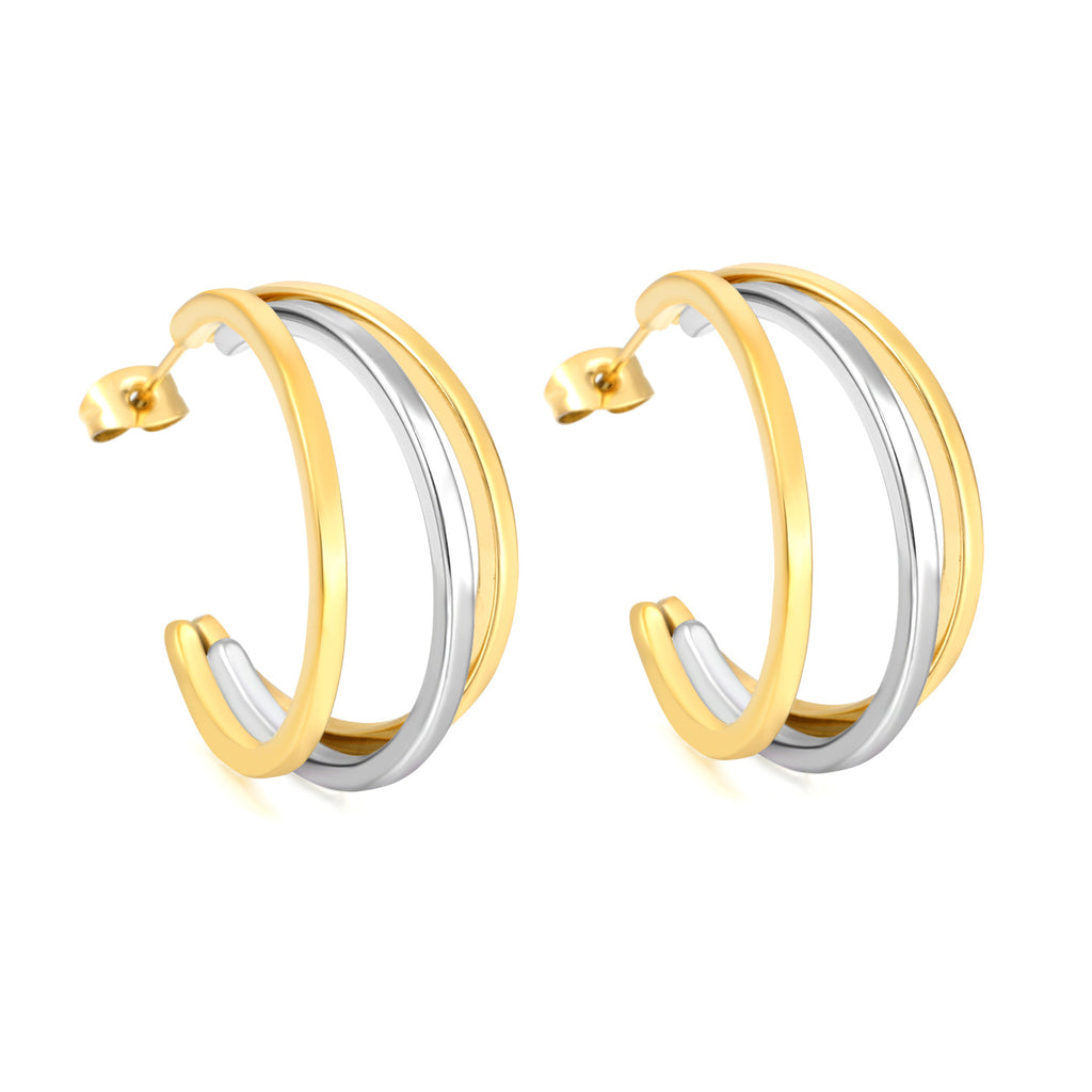 Damen Creolen mit elegantem Doppelring-Design Shop Nory