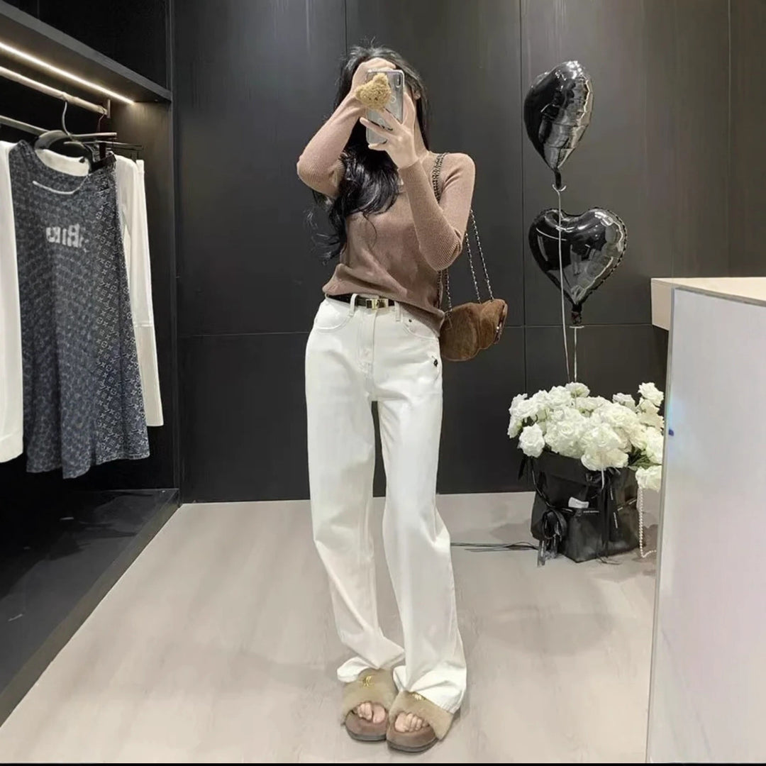 Damen Weite High-Waist Jeans Shop Nory