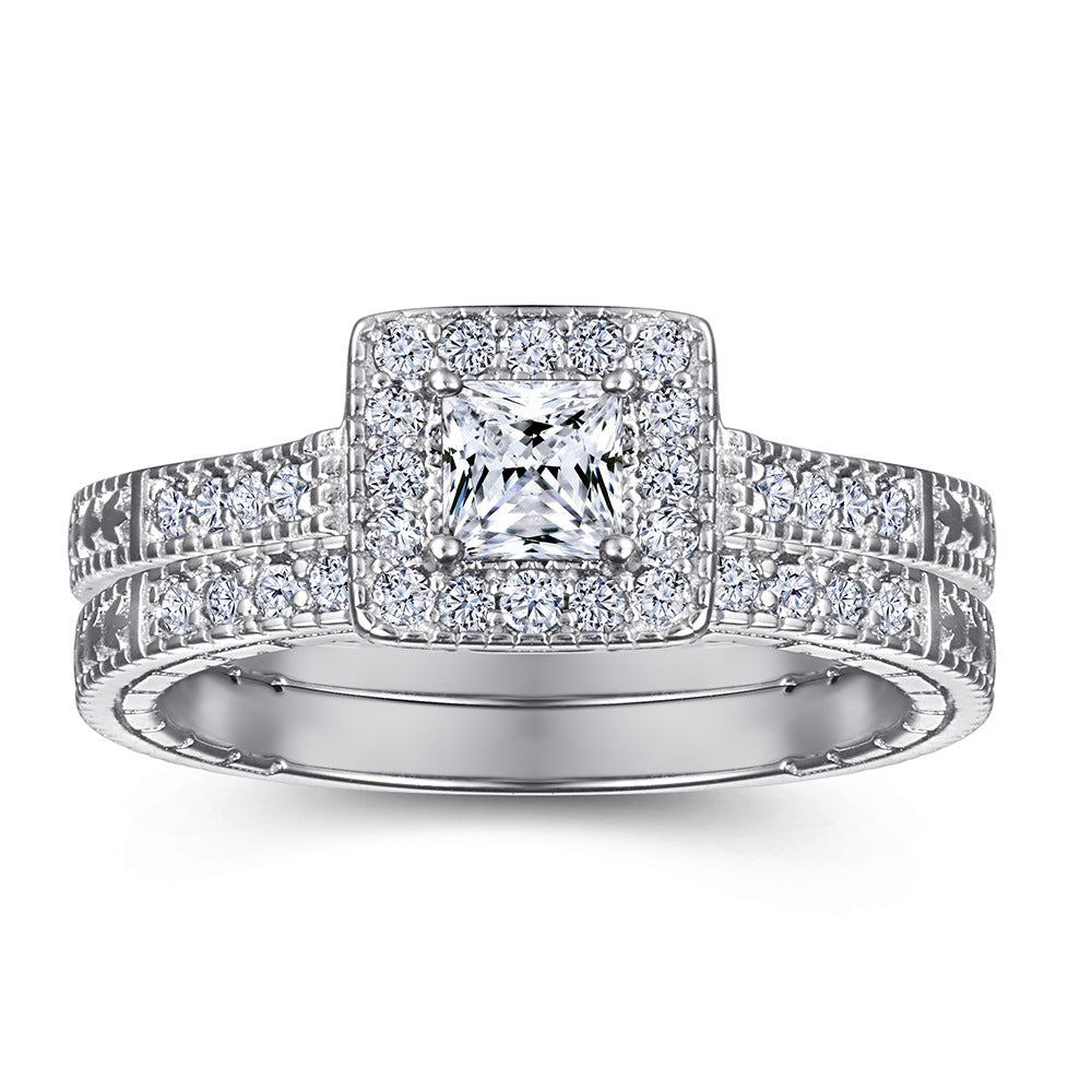 Damen Verlobungsring mit prachtvollem floralen Design und funkelndem Edelsteinbesatz Shop Nory