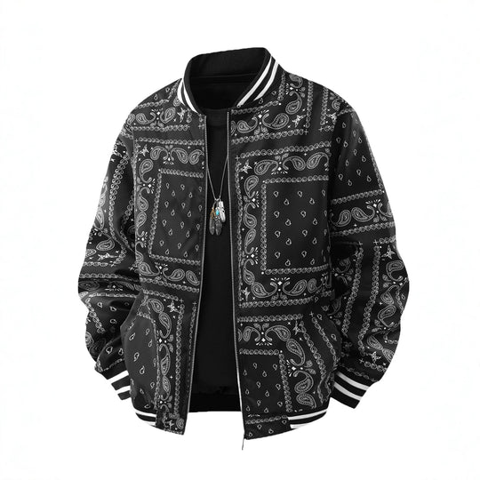 Herren Coole Bomberjacke mit Paisleymuster Shop Nory