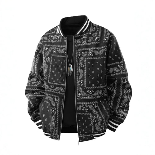 Herren Coole Bomberjacke mit Paisleymuster Shop Nory