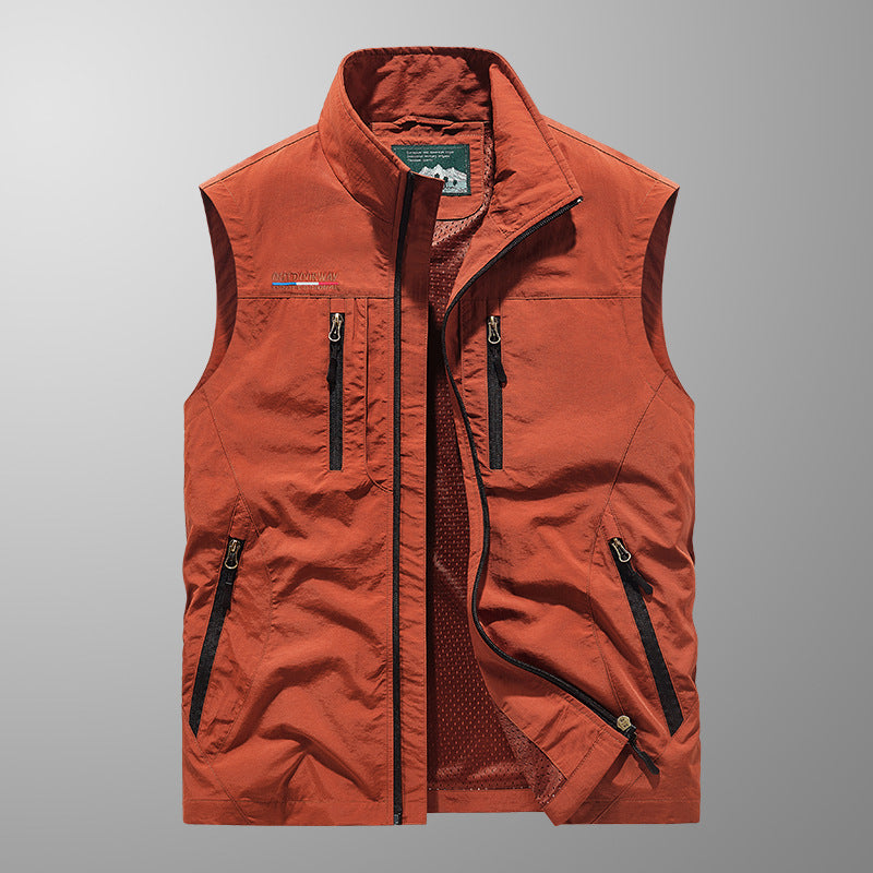 Herren Outdoor-Utility-Anglerweste mit atmungsaktivem Meshrücken und multifunktionalen Taschen Shop Nory