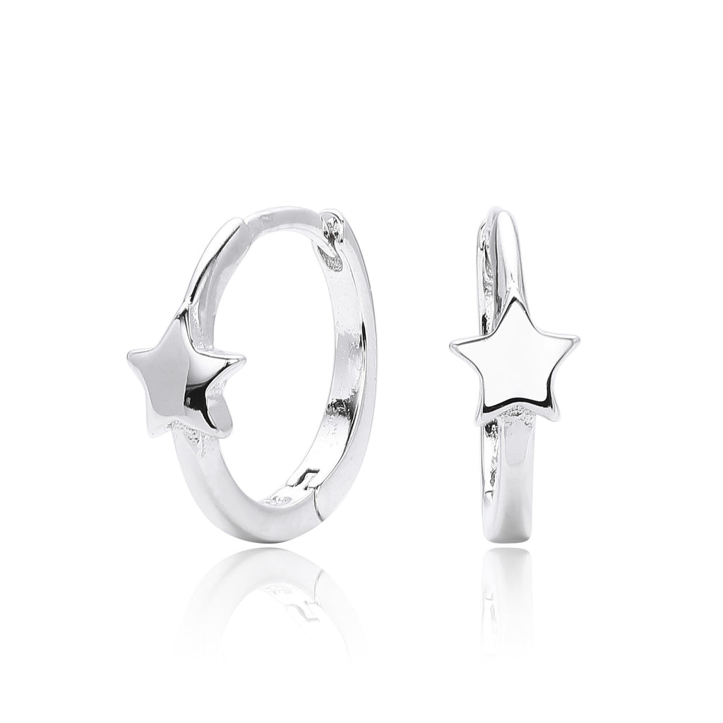 Damen Ohrhänger mit funkelndem Sternanhänger aus 925 Sterling Silber Shop Nory