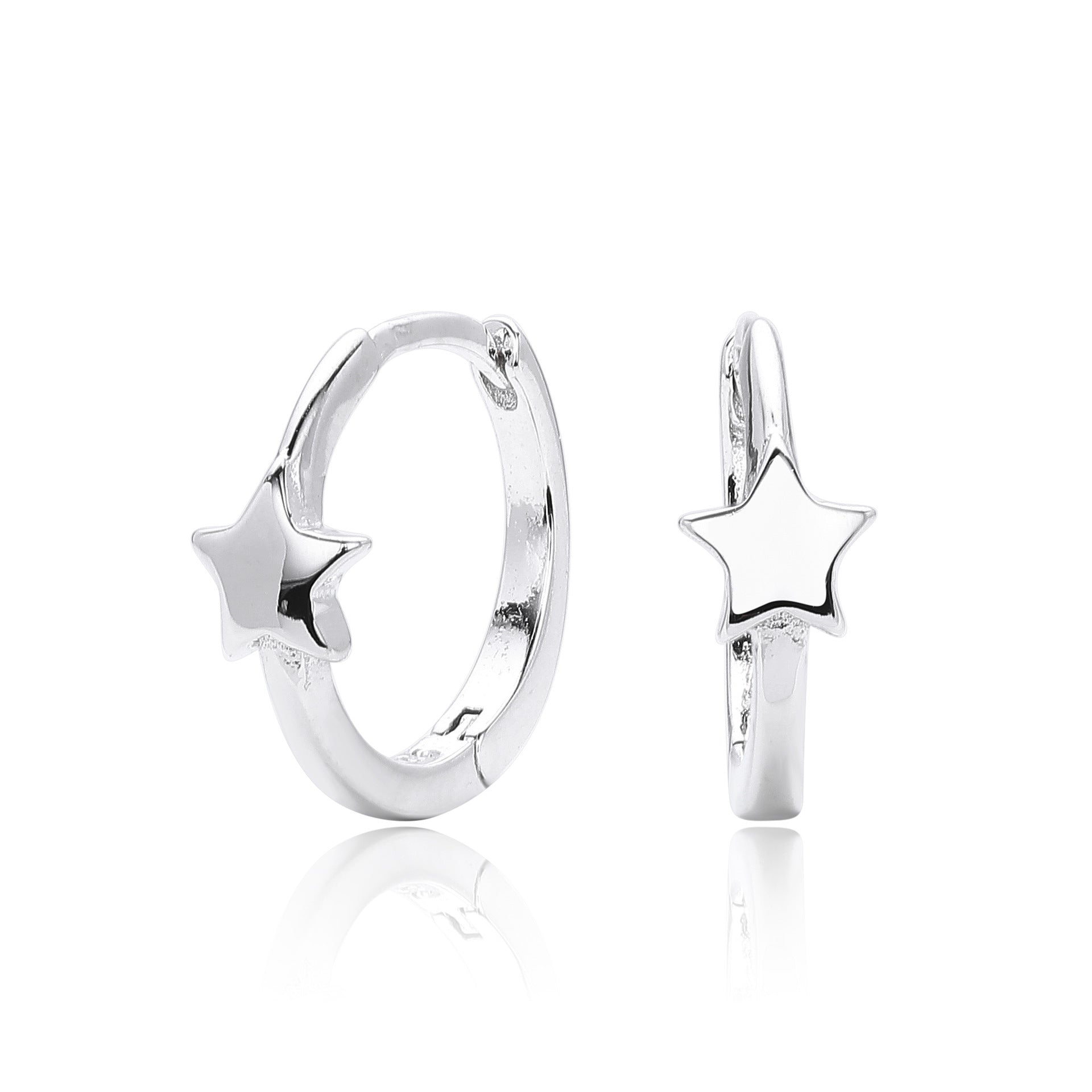 Damen Ohrhänger mit funkelndem Sternanhänger aus 925 Sterling Silber Shop Nory