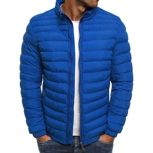Herren leichte Steppjacke mit hohem Kragen und funktionalen Taschen