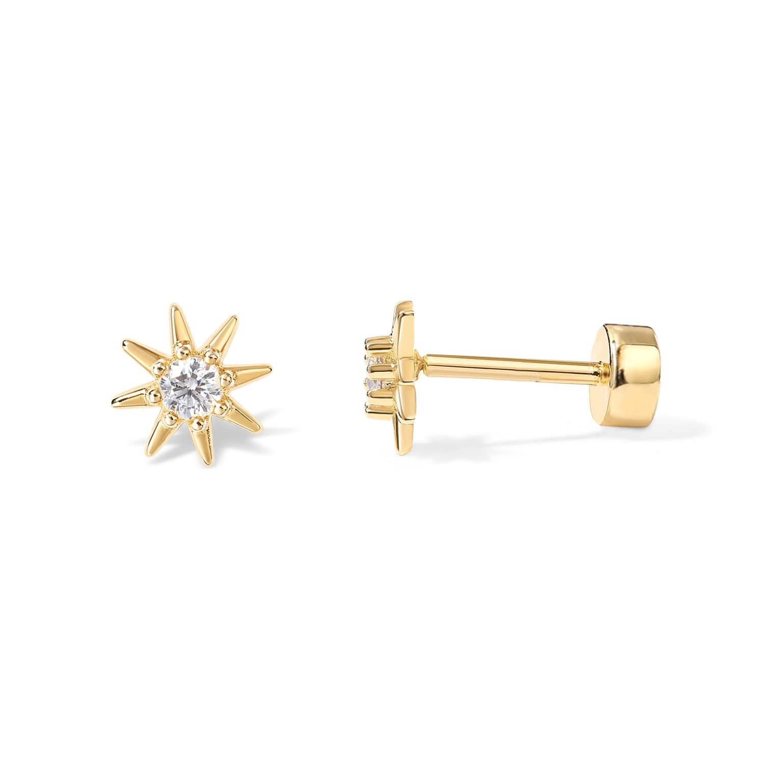 Damen Ohrstecker mit funkelndem Sternmotiv und elegantem Design Shop Nory