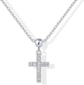 Damen Halskette mit funkelndem Kreuzanhänger und elegantem Kettendesign Shop Nory