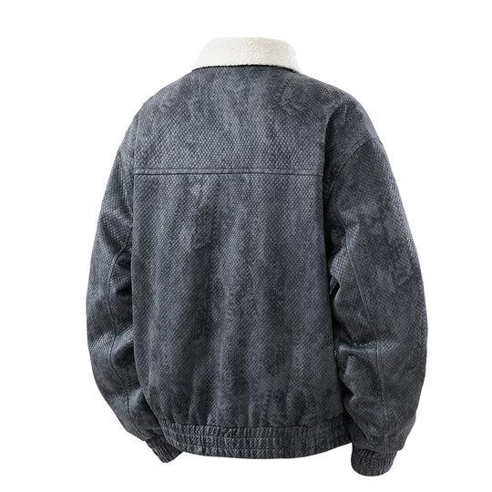 Herren Kunstlederjacke mit Steppdetails Shop Nory