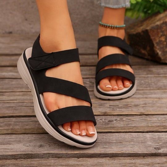 Damen Komfort-Sandalen mit verstellbaren Klettbandagen und ergonomischer Dämpfung Shop Nory
