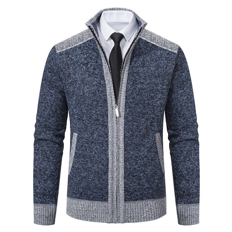 Herren Strickjacke mit hohem Kragen