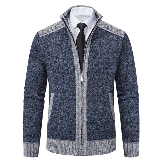 Herren Strickjacke mit hohem Kragen