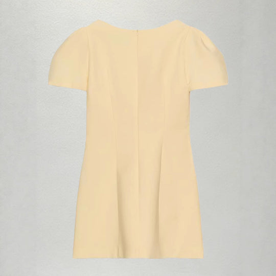 Damen Kurzes Abendkleid mit Puffärmeln und figurbetontem Schnitt Shopnory