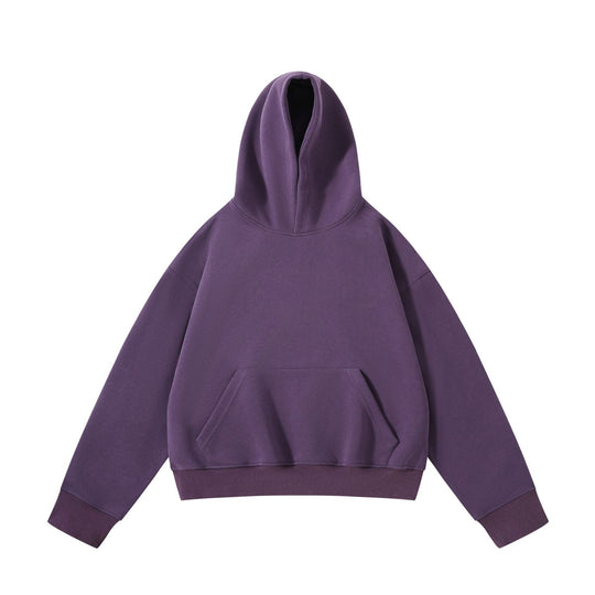 Unisex schwerer Oversize-Kapuzenpullover mit doppellagiger Kapuze Kängurutasche und breitem Rippbund Shop Nory