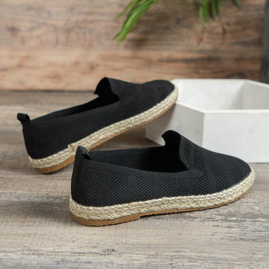 Damen flexible Espadrilles mit luftiger Gitterstruktur