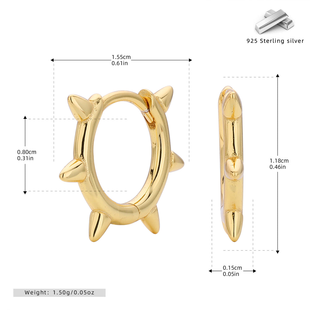 Damen Ohrhänger mit spitzem Design aus hochwertigem 925 Sterling Silber Shop Nory