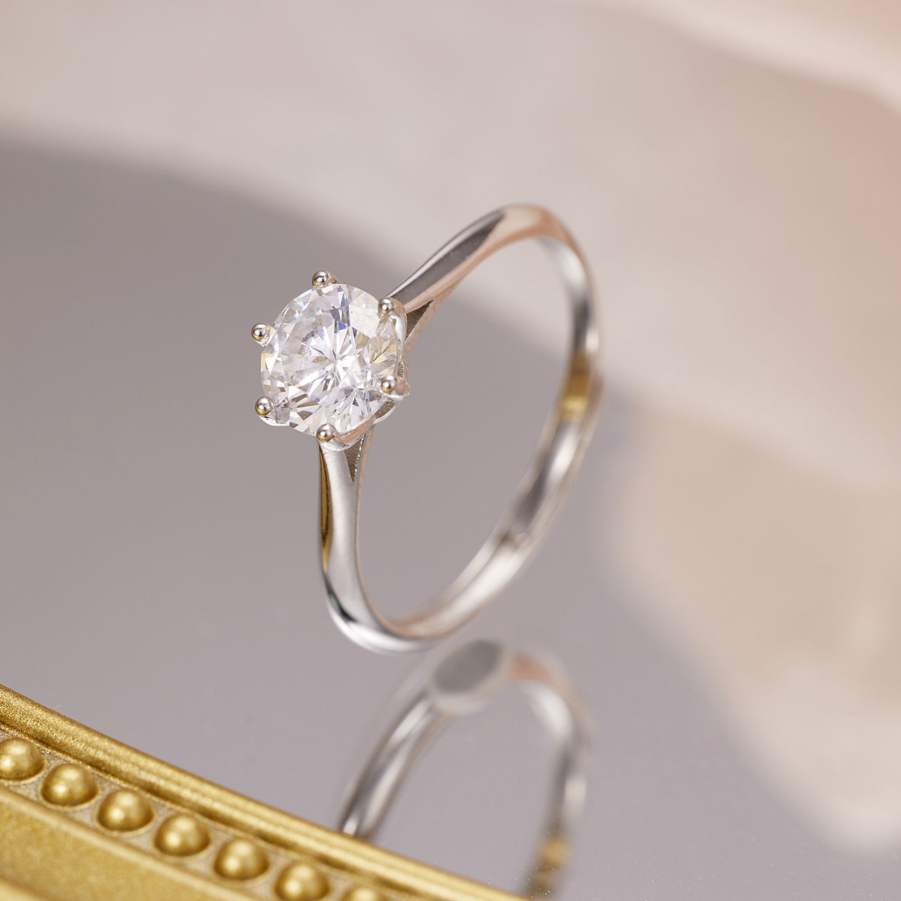 Damen Solitaire-Ring mit funkelndem Diamant Shop Nory