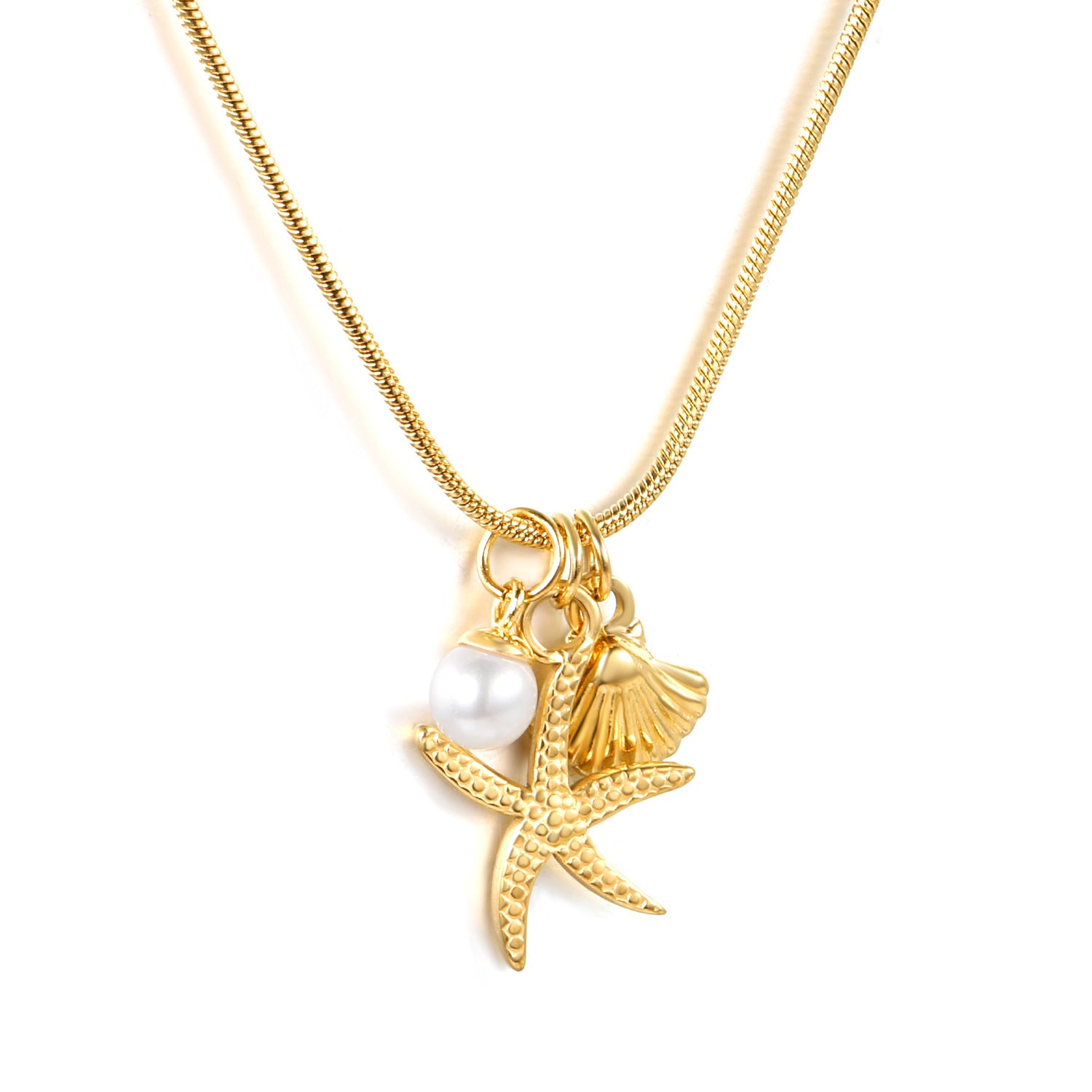 Damen Halskette mit maritimen Anhängern aus hochwertigem Edelstahl Shop Nory