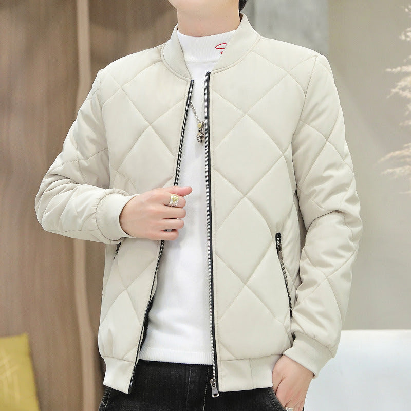 Herren ultraleichte gesteppte Bomberjacke mit Diamantsteppungen, Reißverschluss und geripptem Abschluss Shop Nory
