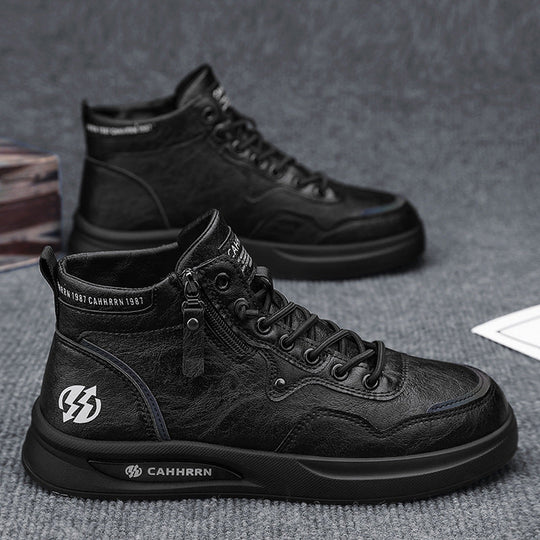 Herren Hohe Sneakers mit strapazierfähigem Obermaterial und seitlichem Reißverschluss