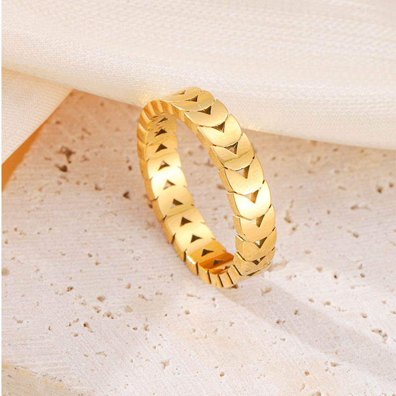 Damen Ringschmuck mit kreativem Wellenmuster Shop Nory