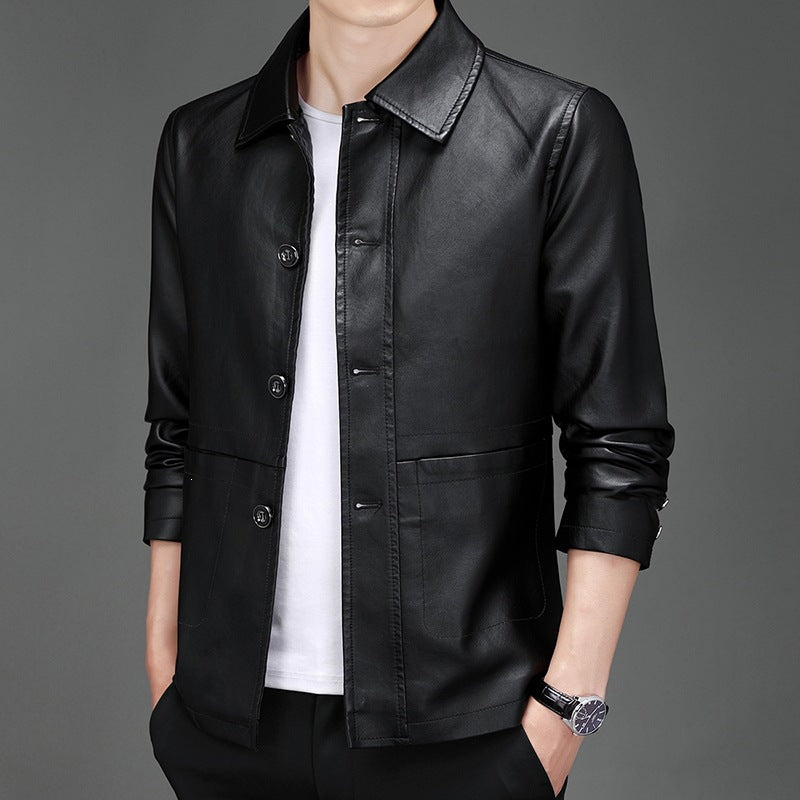 Herren Modische Echtlederjacke Shop Nory