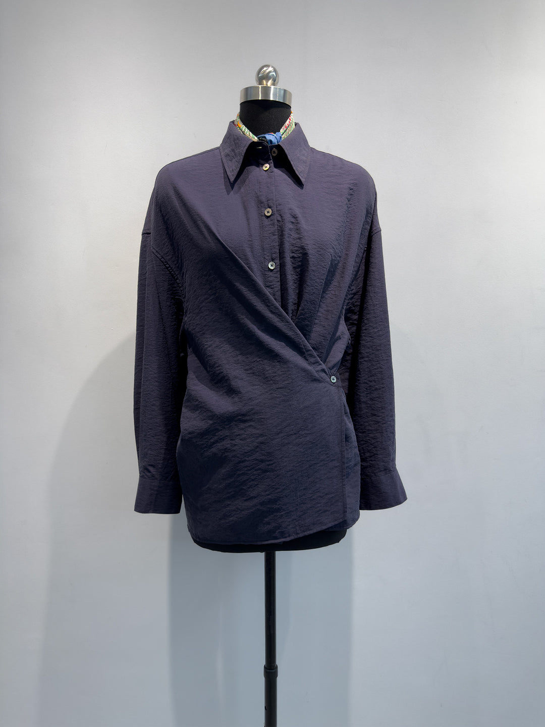 Damen Casual Twist-Front Button-Up Hemd Shop Nory