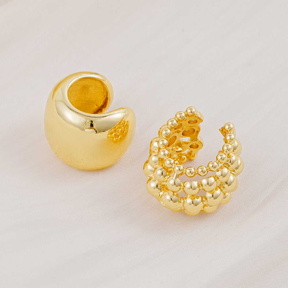 Damen Ohrclips mit glamourösem Strukturdesign Shop Nory
