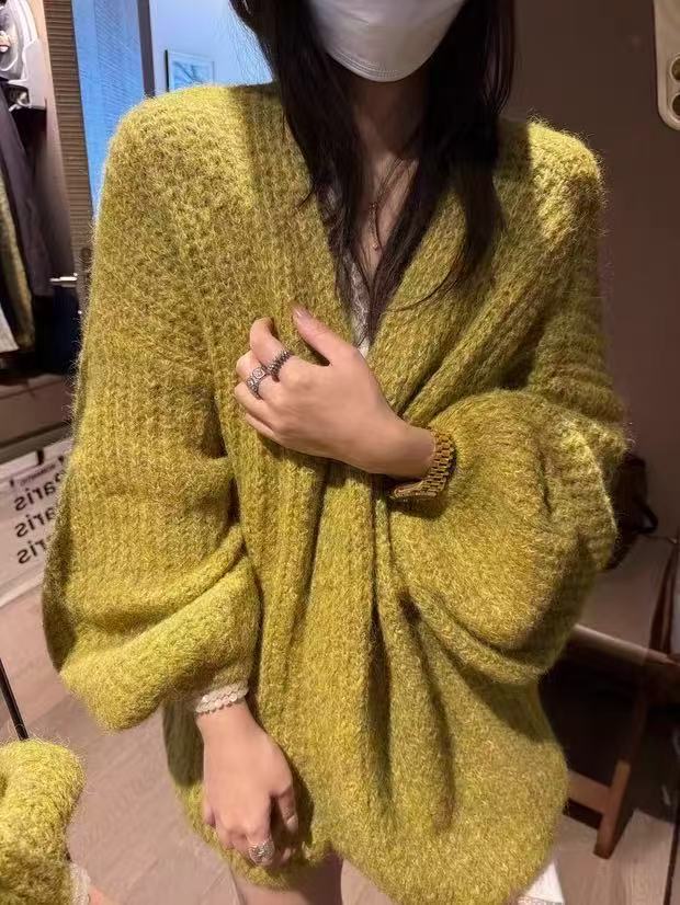 Damen Komfortabler Strick-Cardigan mit weitem Schnitt Shop Nory