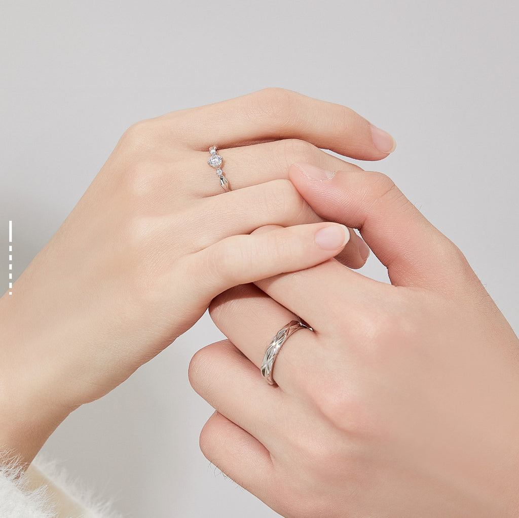 Damen Trauring-Set mit kunstvollem Design und funkelnden Zirkonia Shop Nory