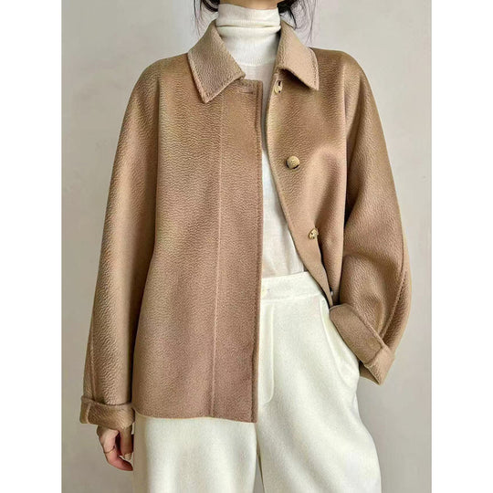 Damen Teddyjacke mit Hemdkragen und verdeckter Knopfleiste Shop Nory