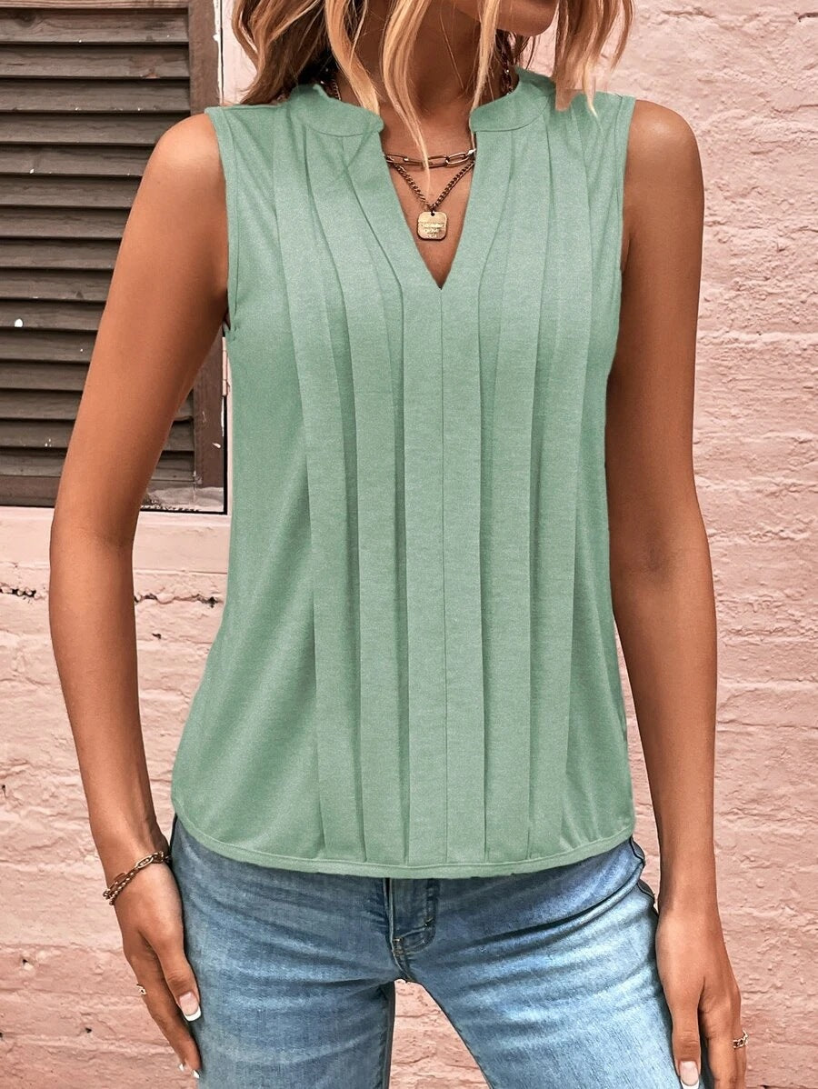 Damen elegante ärmellose Bluse