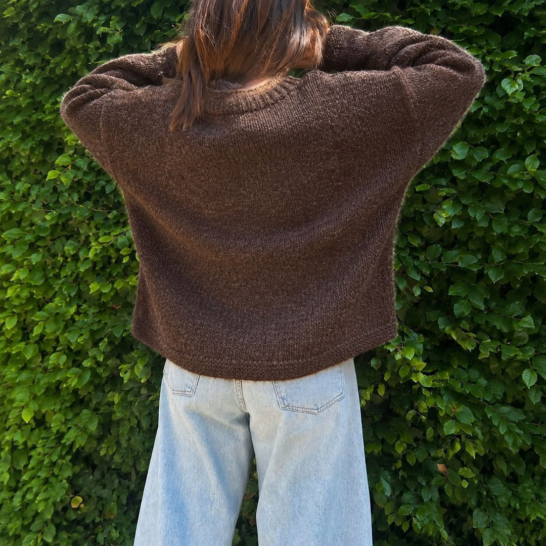 Damen kuscheliger Mohair-Cardigan mit Perlmuttknöpfen und oversized Passform Shop Nory