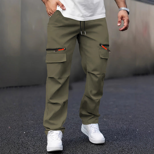 Herren Cargo-Jogginghose mit Multifunktionstaschen, Tunnelzug & Reißverschlüssen Shop Nory