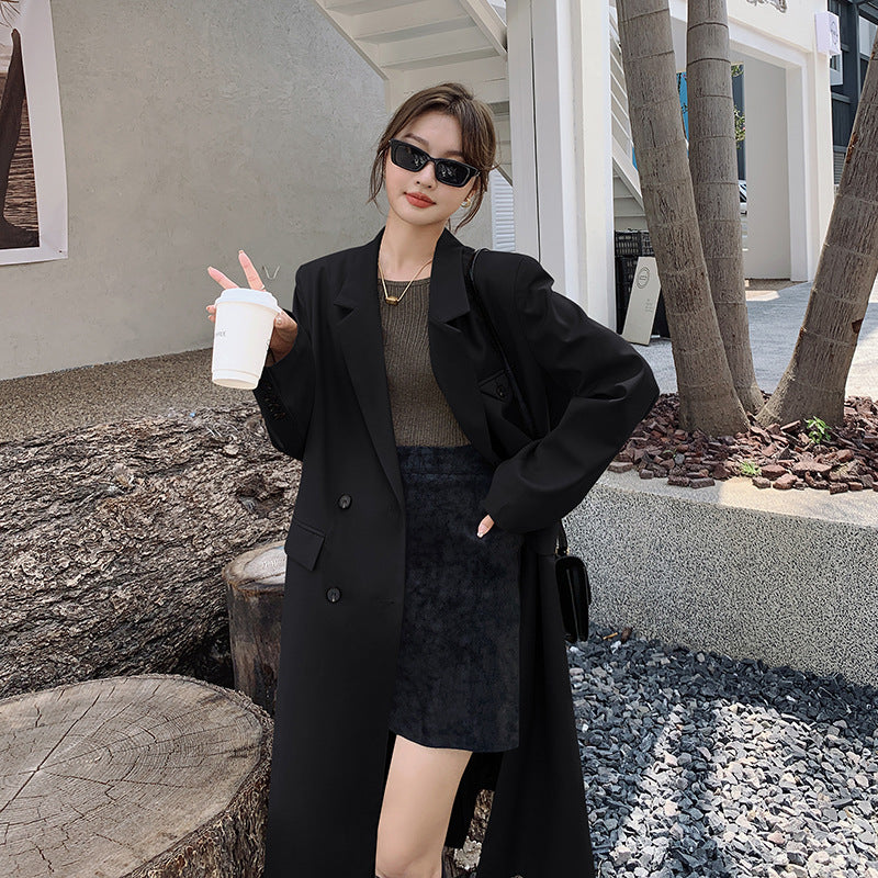 Damen Doppelreihiger Oversize-Trenchcoat mit kastiger Silhouette und verlängertem Schnitt Shop Nory